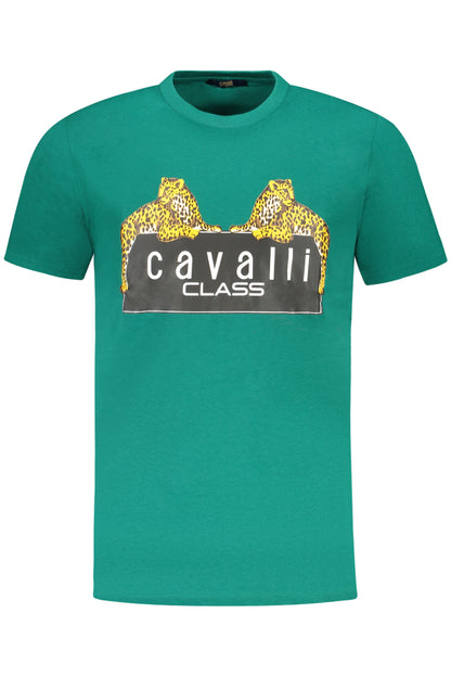 CAVALLI CLASS T-SHIRT MANICHE CORTE UOMO VERDE