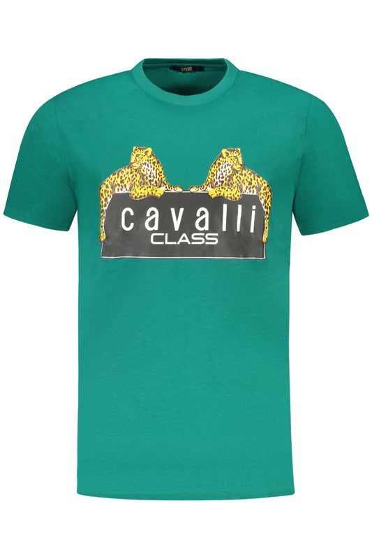 CAVALLI CLASS T-SHIRT MANICHE CORTE UOMO VERDE
