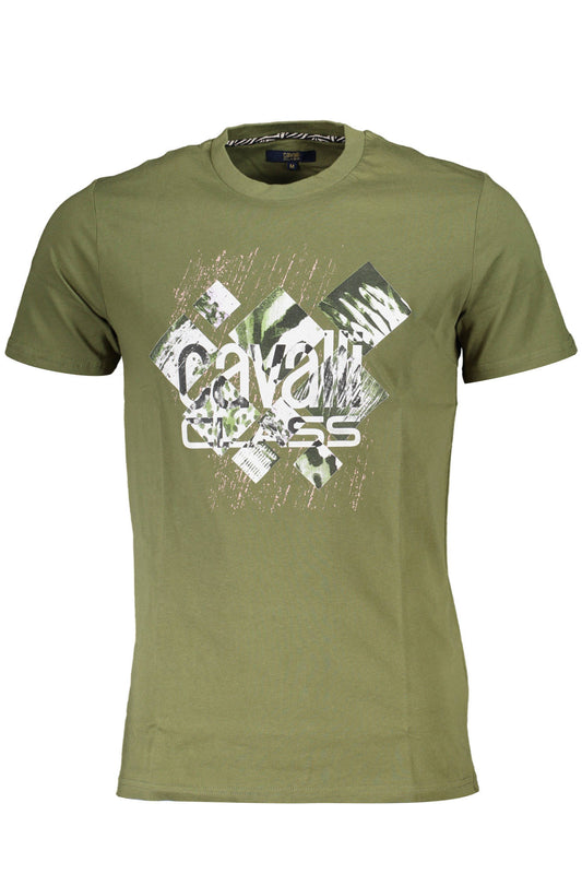 CAVALLI CLASS T-SHIRT MANICHE CORTE UOMO VERDE