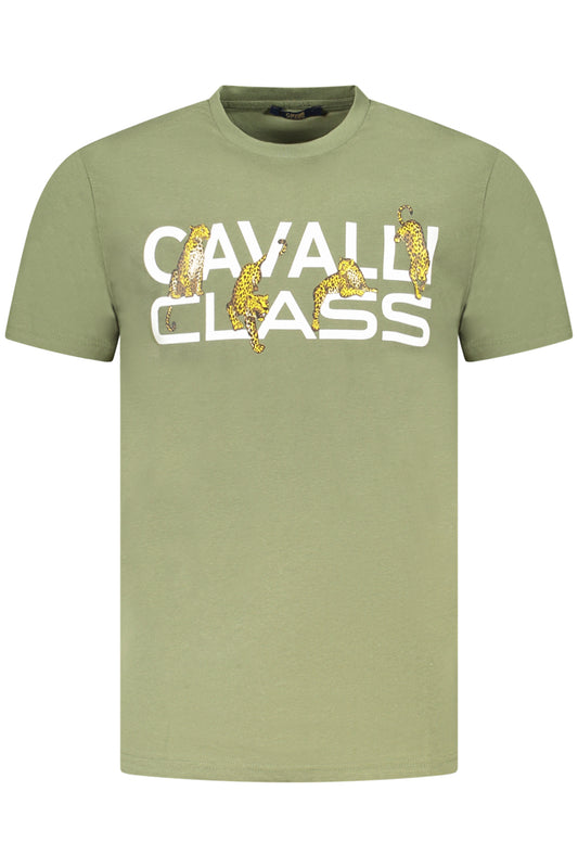 CAVALLI CLASS T-SHIRT MANICHE CORTE UOMO VERDE