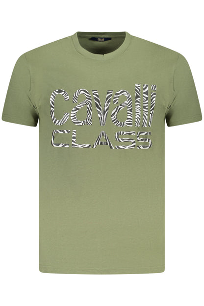CAVALLI CLASS T-SHIRT MANICHE CORTE UOMO VERDE
