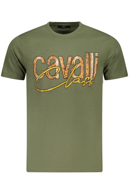 CAVALLI CLASS T-SHIRT MANICHE CORTE UOMO VERDE