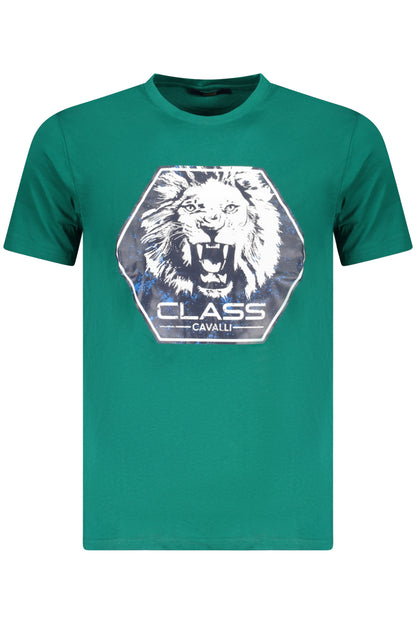 CAVALLI CLASS T-SHIRT MANICHE CORTE UOMO VERDE