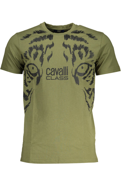 CAVALLI CLASS T-SHIRT MANICHE CORTE UOMO VERDE