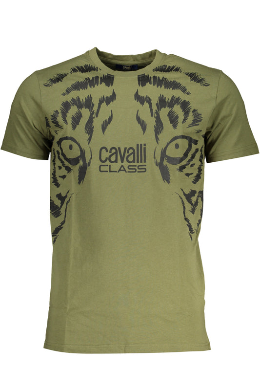 CAVALLI CLASS T-SHIRT MANICHE CORTE UOMO VERDE
