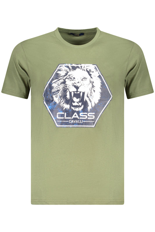 CAVALLI CLASS T-SHIRT MANICHE CORTE UOMO VERDE