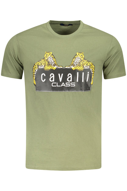 CAVALLI CLASS T-SHIRT MANICHE CORTE UOMO VERDE