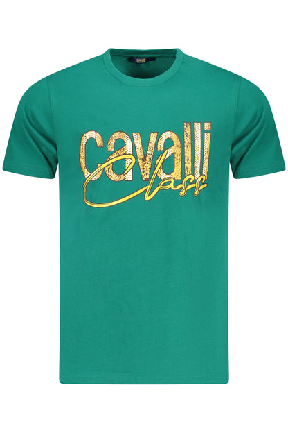 CAVALLI CLASS T-SHIRT MANICHE CORTE UOMO VERDE