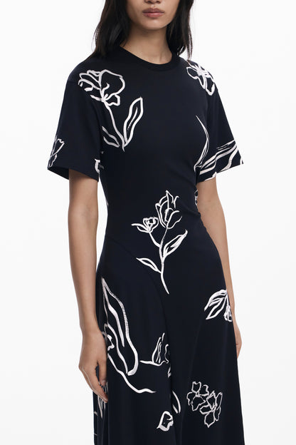 DESIGUAL ABITO LUNGO DONNA NERO