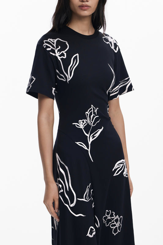 DESIGUAL ABITO LUNGO DONNA NERO