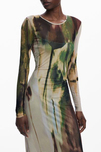 DESIGUAL ABITO LUNGO DONNA VERDE