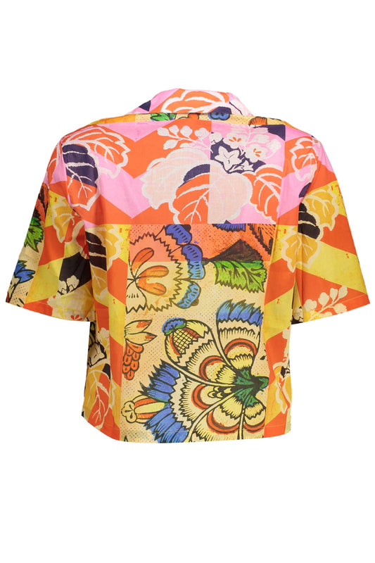 DESIGUAL CAMICIA MANICHE CORTE DONNA GIALLO