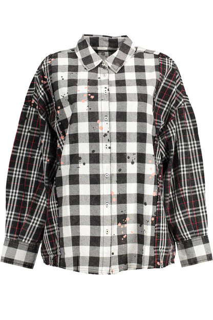 DESIGUAL CAMICIA MANICHE LUNGHE DONNA NERO