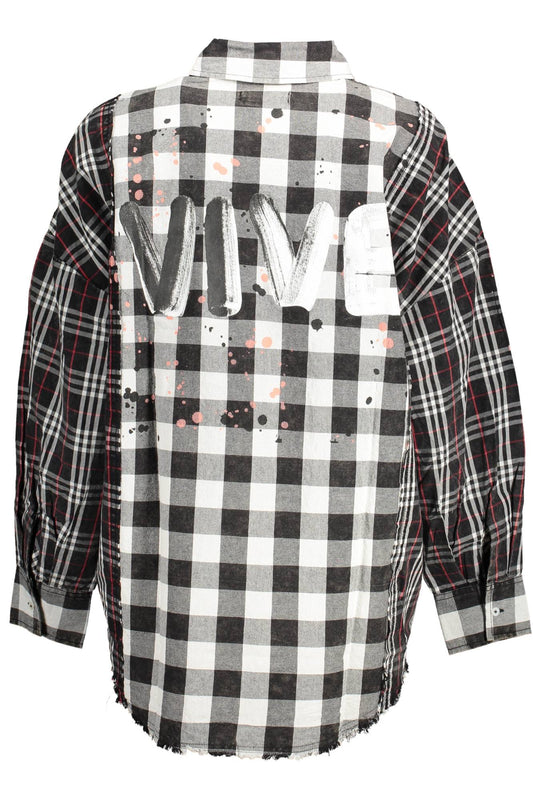 DESIGUAL CAMICIA MANICHE LUNGHE DONNA NERO