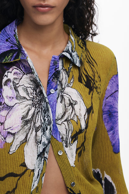 DESIGUAL CAMICIA MANICHE LUNGHE DONNA VERDE