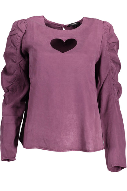 DESIGUAL CAMICIA MANICHE LUNGHE DONNA VIOLA
