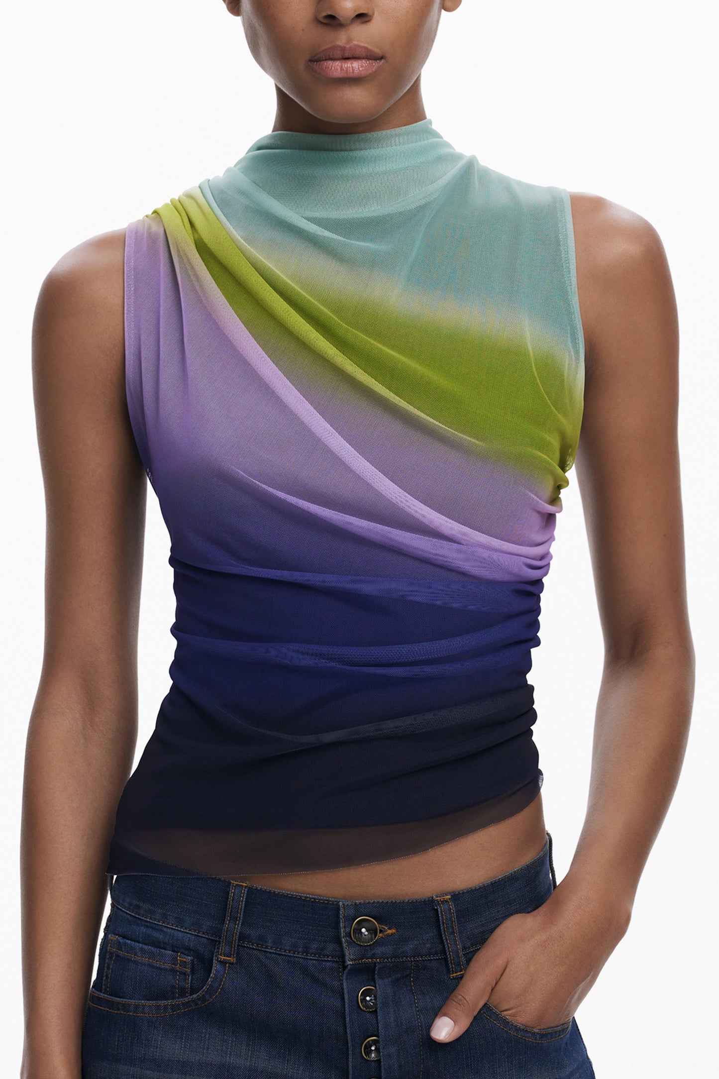 DESIGUAL CANOTTA DONNA VERDE