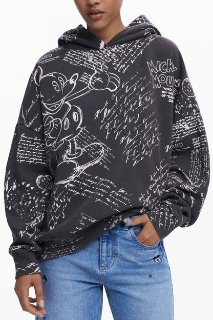 DESIGUAL FELPA SENZA ZIP DONNA NERO