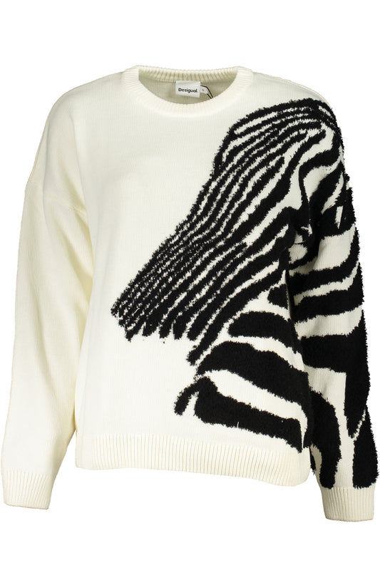 DESIGUAL MAGLIA DONNA BIANCO