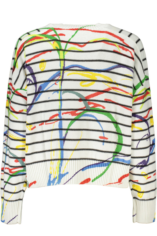 DESIGUAL MAGLIA DONNA BIANCO