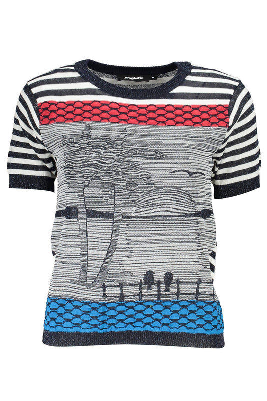 DESIGUAL MAGLIA DONNA BLU