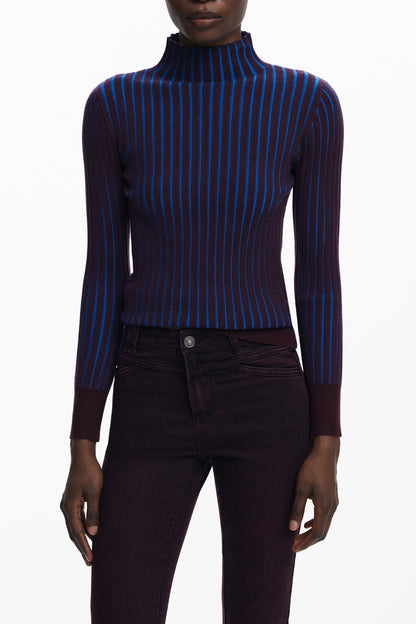 DESIGUAL MAGLIA DONNA MARRONE