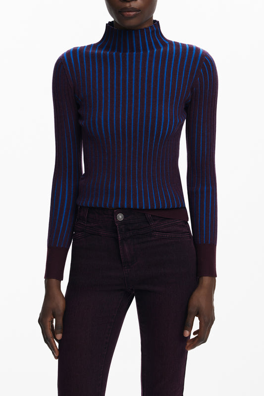 DESIGUAL MAGLIA DONNA MARRONE