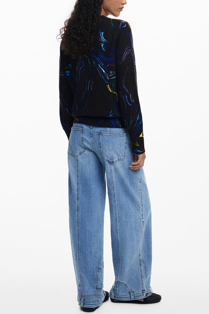 DESIGUAL MAGLIA DONNA NERO