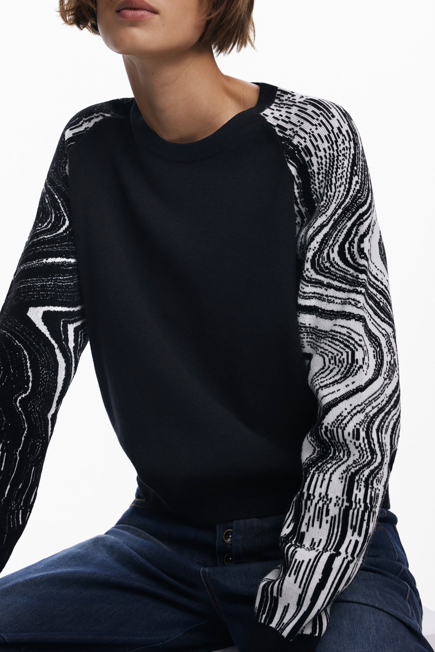 DESIGUAL MAGLIA DONNA NERO