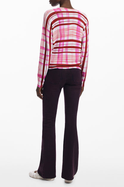 DESIGUAL MAGLIA DONNA ROSA