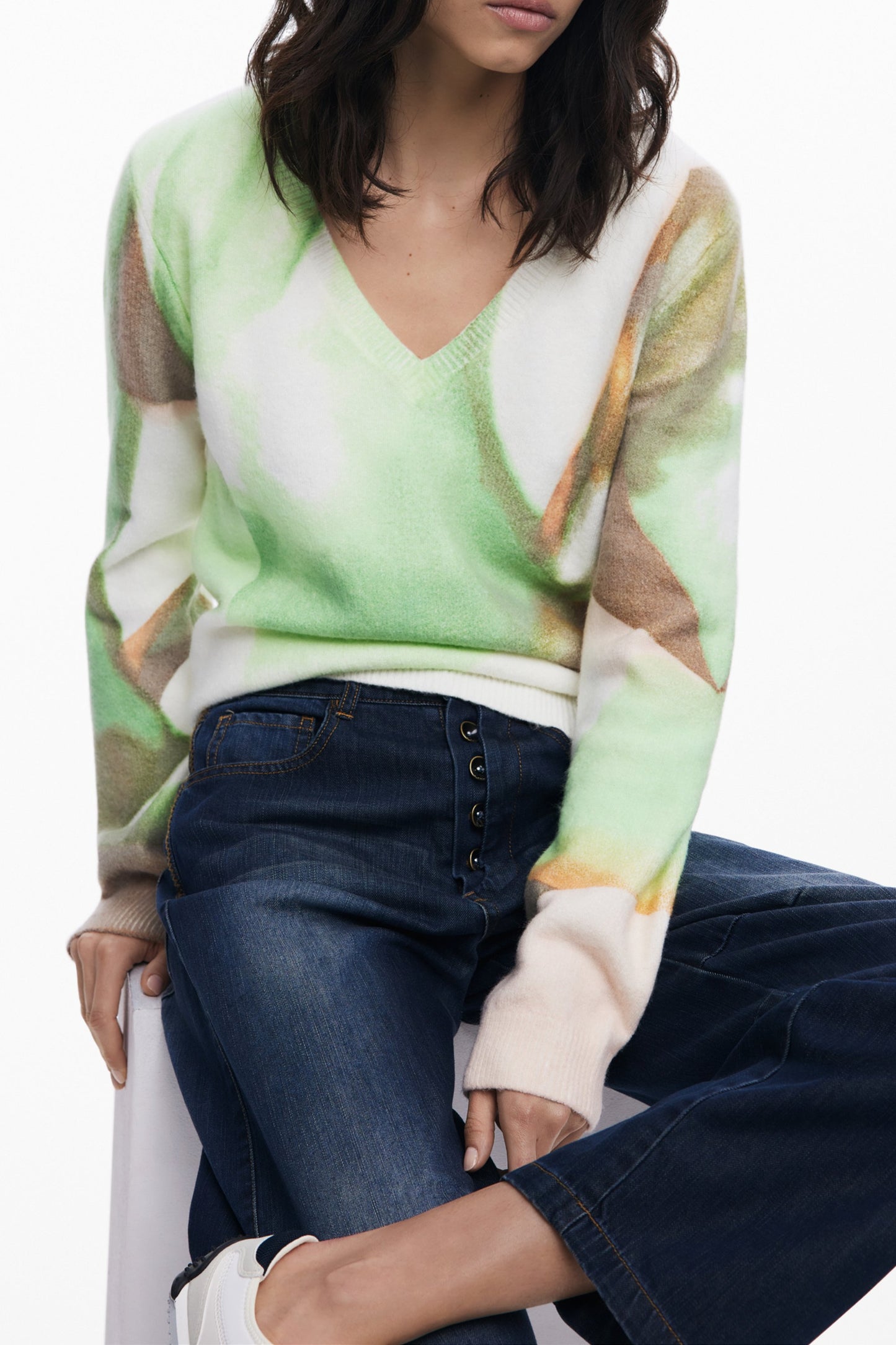 DESIGUAL MAGLIA DONNA VERDE