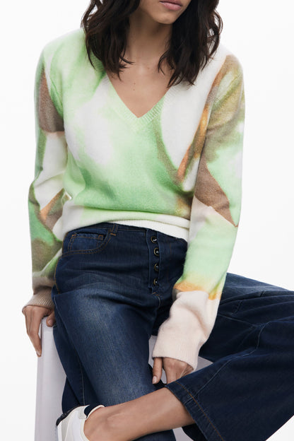 DESIGUAL MAGLIA DONNA VERDE