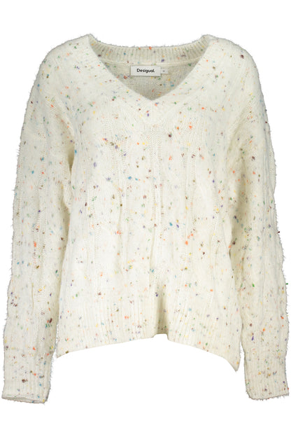 DESIGUAL MAGLIONE DONNA BIANCO