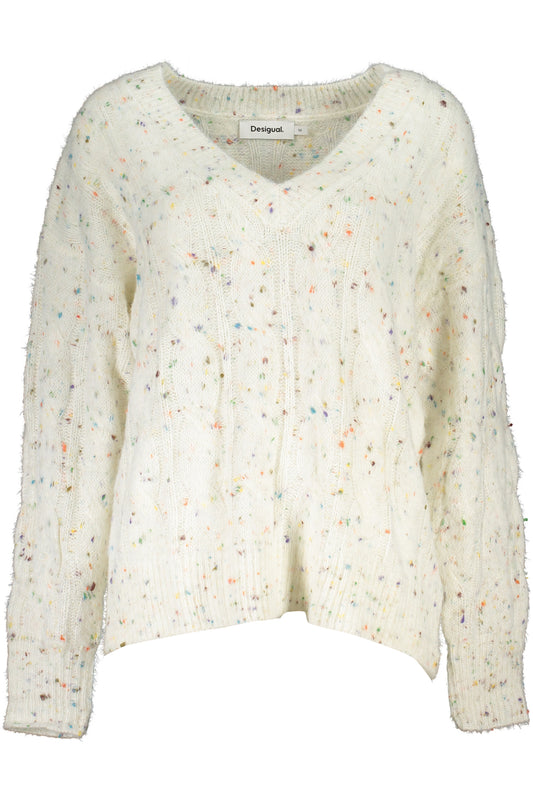DESIGUAL MAGLIONE DONNA BIANCO