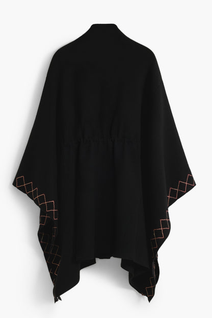 DESIGUAL PONCHO DONNA NERO