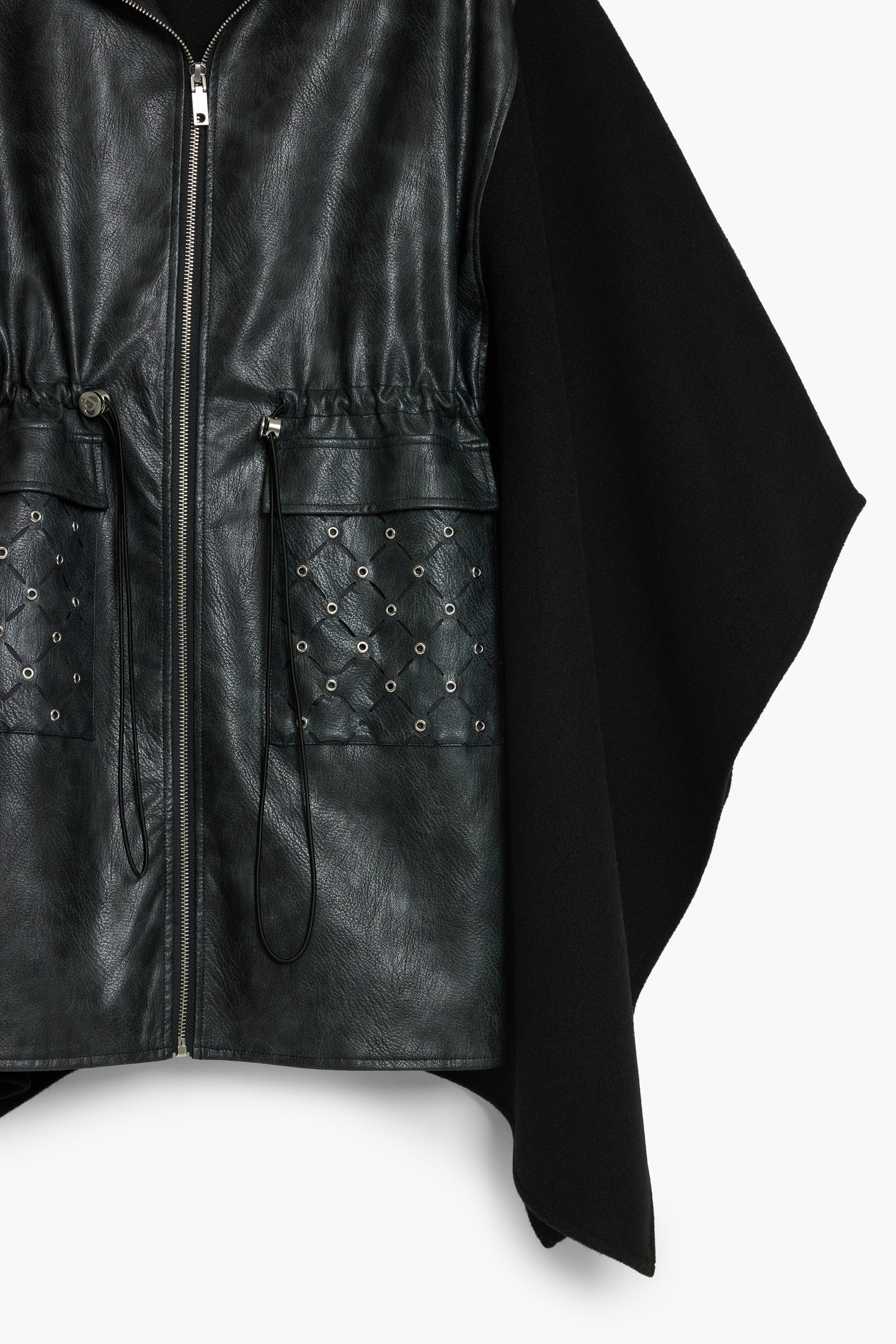 DESIGUAL PONCHO DONNA NERO