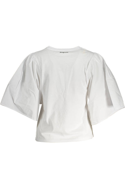 DESIGUAL T-SHIRT MANICHE CORTE DONNA BIANCO