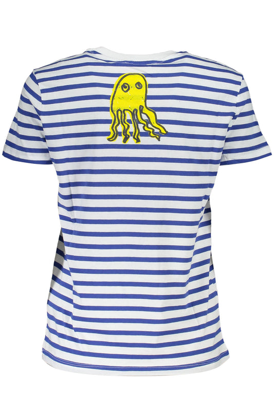 DESIGUAL T-SHIRT MANICHE CORTE DONNA BLU