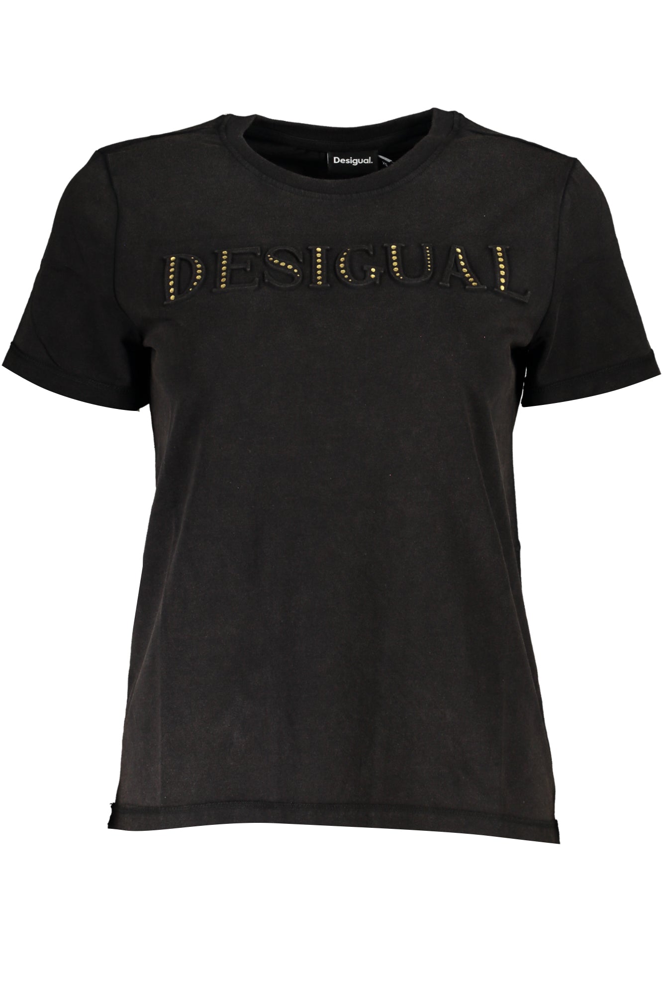 DESIGUAL T-SHIRT MANICHE CORTE DONNA NERO