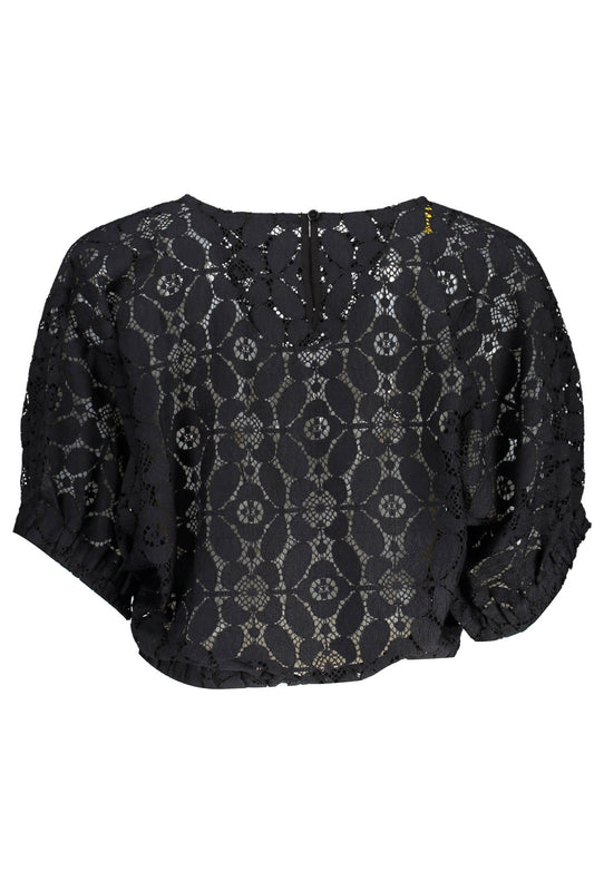 DESIGUAL T-SHIRT MANICHE CORTE DONNA NERO