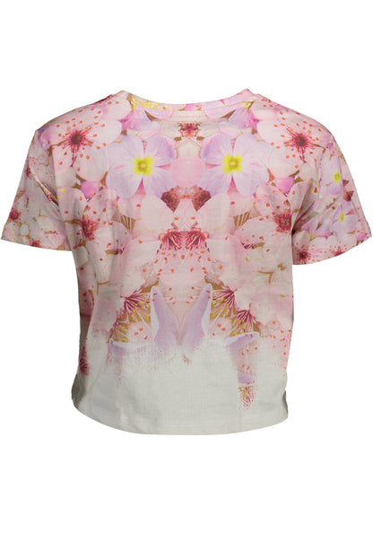 DESIGUAL T-SHIRT MANICHE CORTE DONNA ROSA