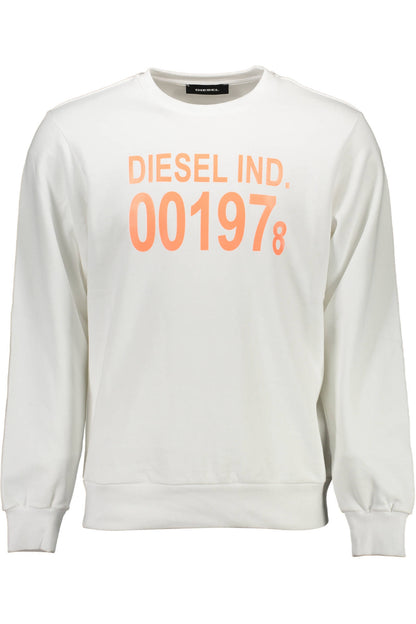 DIESEL FELPA SENZA ZIP UOMO BIANCO