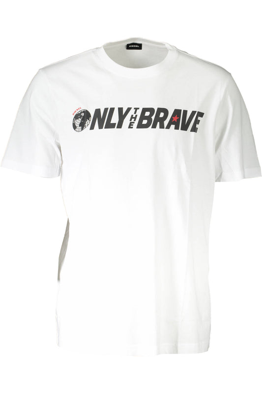 DIESEL T-SHIRT MANICHE CORTE UOMO BIANCO
