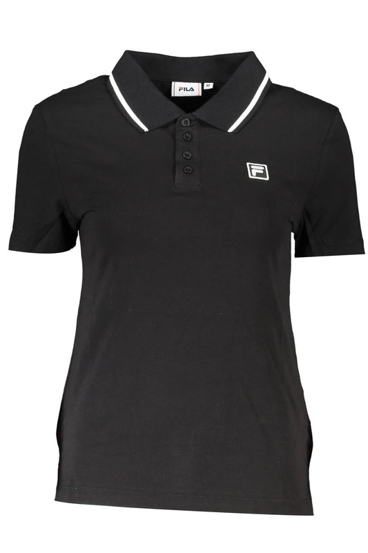 FILA POLO MANICHE CORTE DONNA NERO