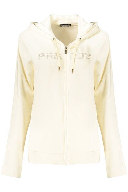 FREDDY FELPA CON ZIP DONNA BIANCO