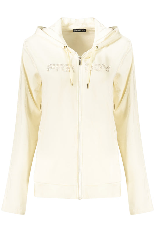 FREDDY FELPA CON ZIP DONNA BIANCO