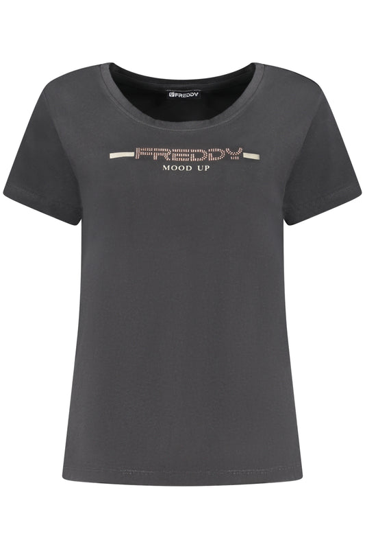 FREDDY T-SHIRT MANICHE CORTE DONNA NERO
