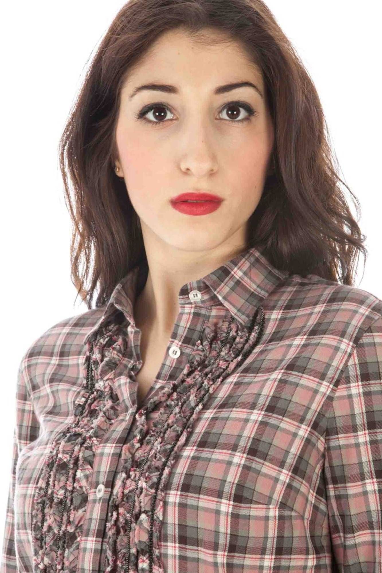 FRED PERRY CAMICIA MANICHE LUNGHE DONNA ROSA