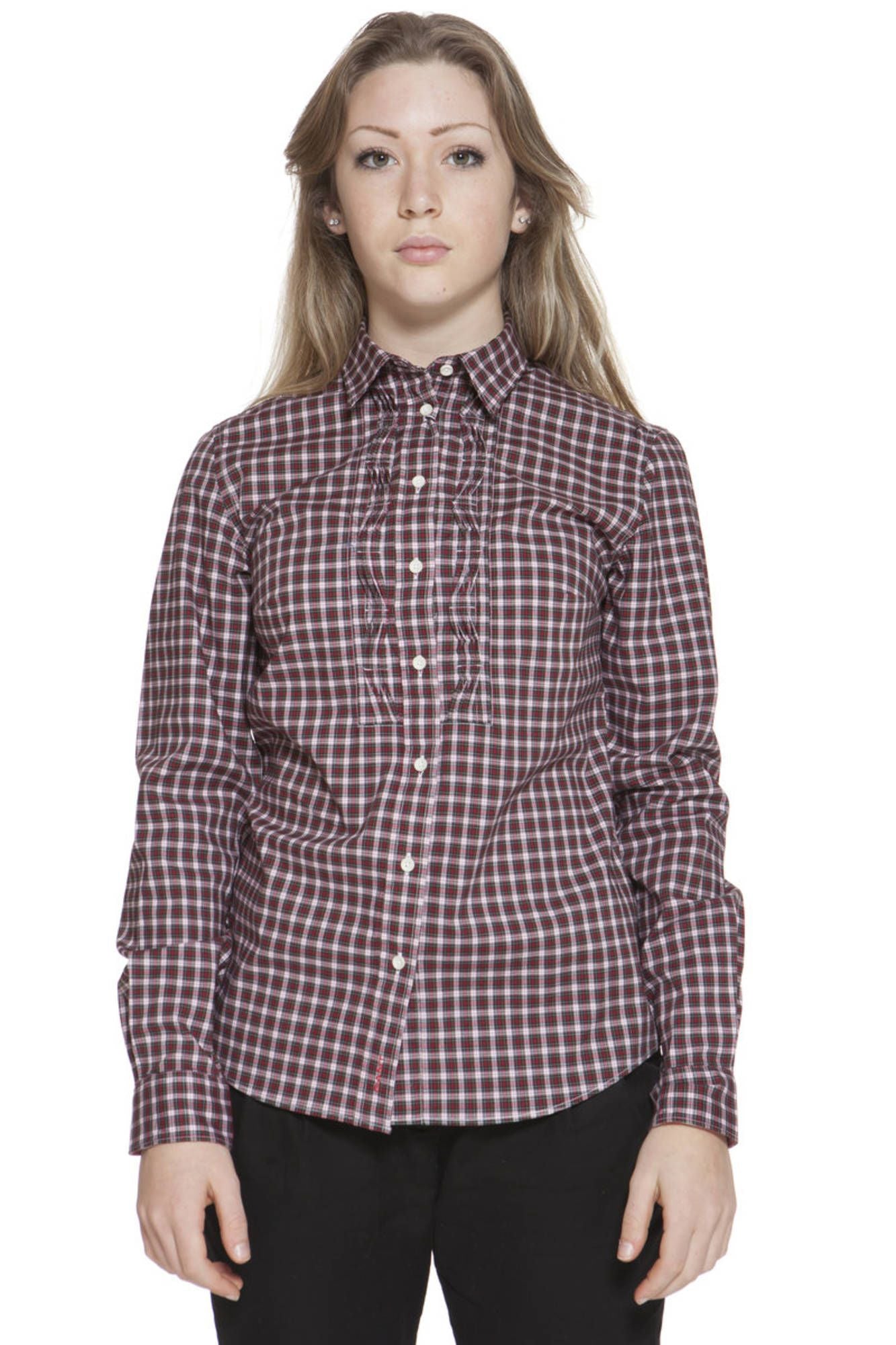 GANT CAMICIA MANICHE LUNGHE DONNA ROSSO