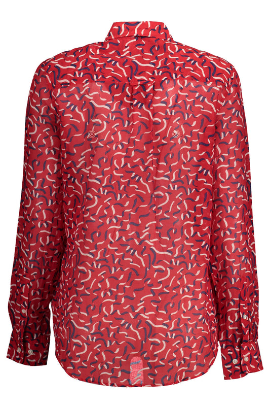 GANT CAMICIA MANICHE LUNGHE DONNA ROSSO